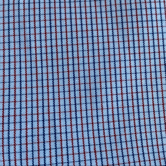 Van Heusen Red & Blue Check Reg Fit Wrinkle Free Button Up Shirt - Picture 7 of 12